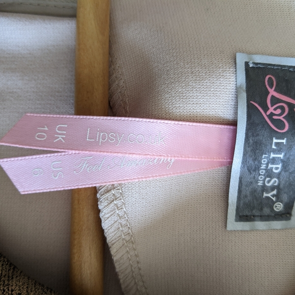 Gently used Lipsy mini dress with gold baroque design and US Size 6 UK size 10. - Picture 2 of 3